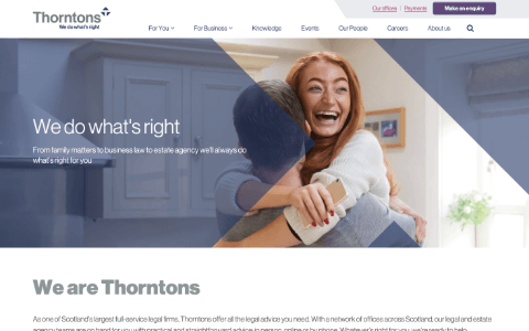 Thorntons Solicitors screenshot